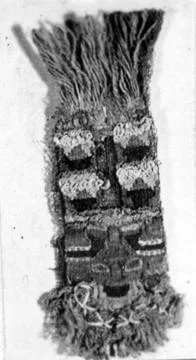 Patch Made 1000 1476 Peru. Tapestry and loop weaving. Simple Cloth, slit t... Stock Photos