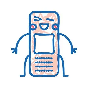 Patch medical accessory icon doodle illustration Ilustración de archivo