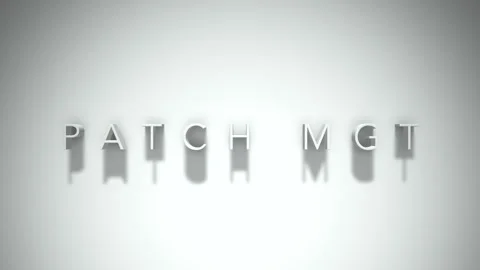 Patch mgt 3D title animation with shadows on a white background 스톡 동영상 297458201