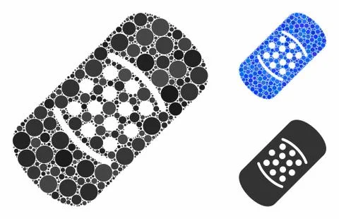 Patch Mosaic Icon of Spheric Items Illustrazione stock