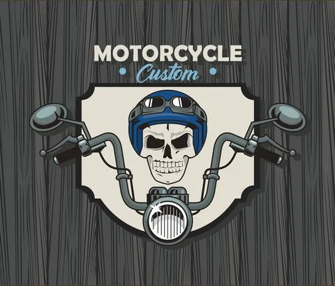 Patch motorcyclist skull Ilustración de archivo