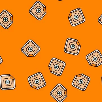 Patch nicotine medical therapy vector seamless pattern Stock Illustration