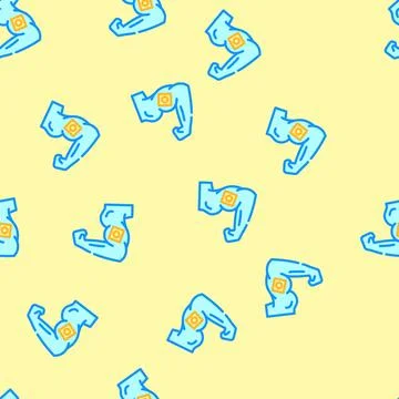 Patch nicotine medical therapy vector seamless pattern Stock Illustration