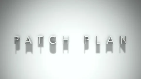Patch plan 3D title animation with shadows on a white background Vídeos de archivo 297518079