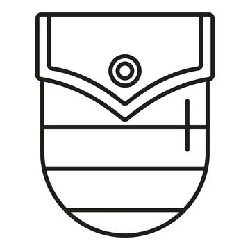 Patch pocket with a snap button 스톡 일러스트