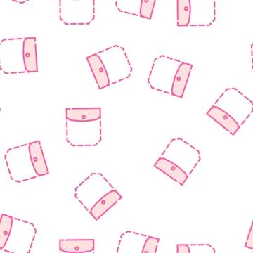 Patch pocket with welt top and flap vector seamless pattern 스톡 일러스트