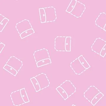 Patch pocket with welt top and flap line vector seamless pattern 스톡 일러스트