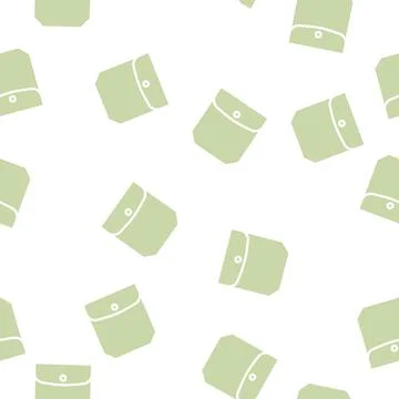 Patch pocket with welt top and flap glyph vector seamless pattern 스톡 일러스트