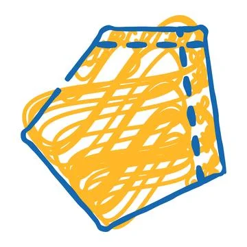 Patch pocket for workwear icon doodle illustration Stock Illustration