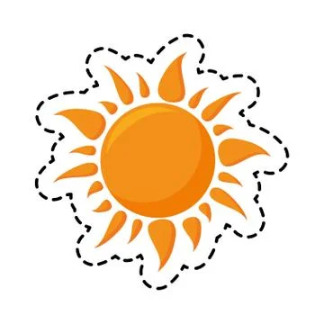 Patch of radiant sun isolated icon 스톡 일러스트
