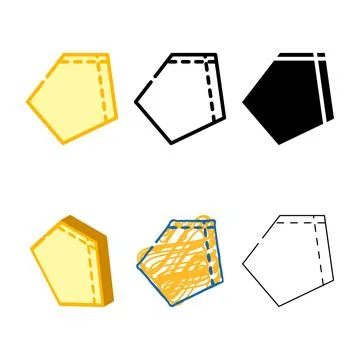 Patch range pocket for workwear color icon vector Stock Illustration