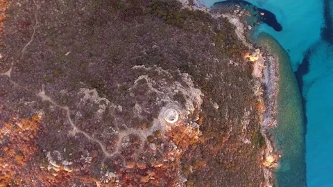 Patch to the Saracen Tower. Bird  view 스톡 동영상 82616425