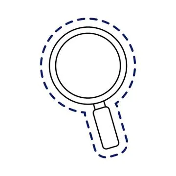 Patch of search magnifying glass isolated icon Stock Illustration