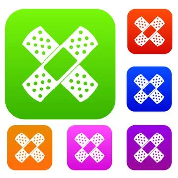 Patch set color collection 스톡 일러스트