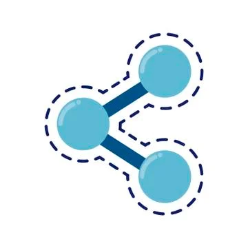 Patch of share publish symbol isolated icon Stock Illustration