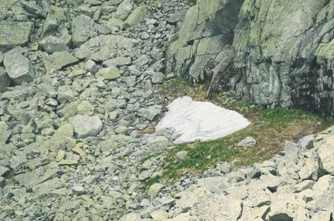 Patch of Snow Stock Photos