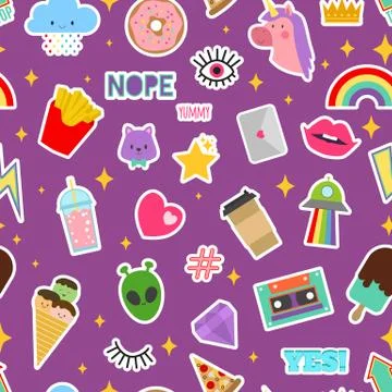 Patch stickers vector sticky patching badge or embroidery for patchwork 스톡 일러스트