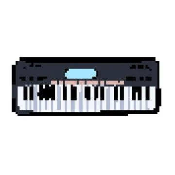 Patch synthesizer pixel art vector illustration 스톡 일러스트