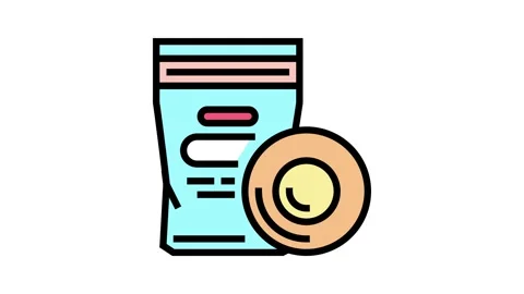 Patch test skin color icon animation Stockbeeldmateriaal 224977448