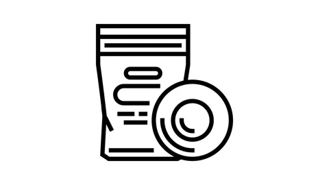 Patch test skin line icon animation Stockbeeldmateriaal 224349062