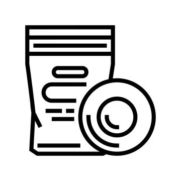 Patch test skin line icon vector illustration Illustrazione stock