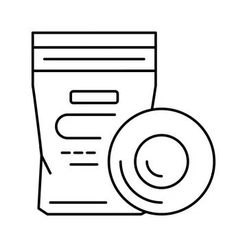 Patch test skin line icon vector illustration Illustrazione stock