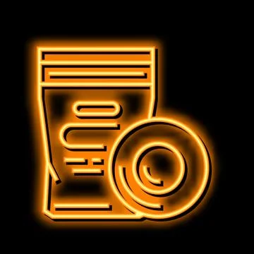 Patch test skin neon glow icon illustration Illustrazione stock