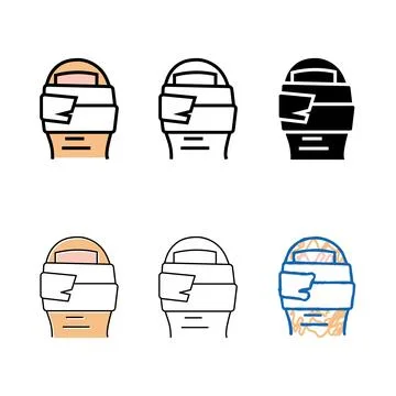 Patch on toe color icon forms vector Illustrazione stock