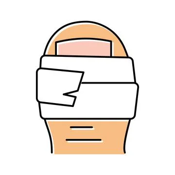 Patch on toe color icon vector illustration 스톡 일러스트