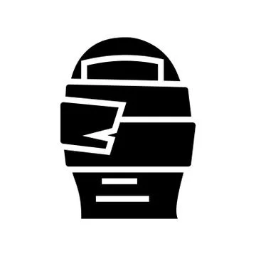 Patch on toe glyph icon vector illustration Illustrazione stock