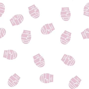 Patch on toe glyph seamless pattern Illustrazione stock
