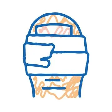 Patch on toe icon doodle illustration Ilustración de archivo