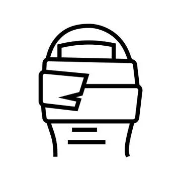 Patch on toe line icon vector illustration 스톡 일러스트