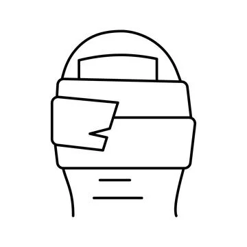 Patch on toe line icon vector illustration 스톡 일러스트