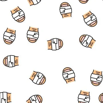 Patch on toe vector seamless pattern Stockillustratie