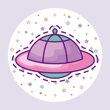 Patch of unidentified flying object Ilustración de archivo