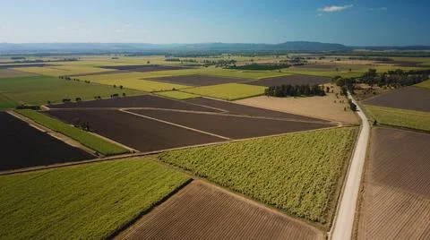 Patch Work Farm Fields Stock Photos