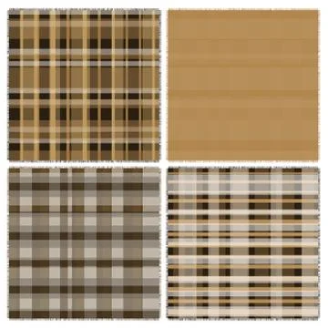 Patch work material in brown Stock Illustration