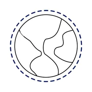 Patch of world planet earth isolated icon 스톡 일러스트