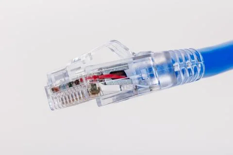 The patchcord cable isolated on white background Stock Photos