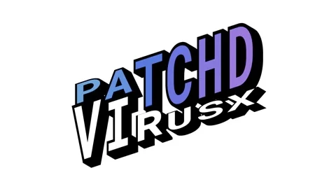 PATCHD vs VIRUSX, 3D Text Animation in Isometric View with Opposite Word Motion Stock Footage 314263791