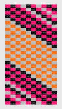 Patched hand-knitted blanket,patchwork and quilting pattern 스톡 일러스트