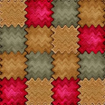 Patched puzzle pattern in a chessboard order as abstract background. イラスト素材