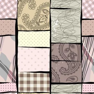 Patches collage Stock Illustration