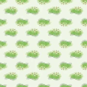 Patches of grass seamless vector pattern Illustrazione stock