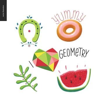 Patches hand drawn set Illustrazione stock