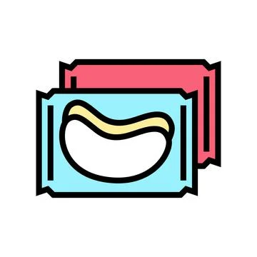 Patches package color icon vector illustration Illustrazione stock