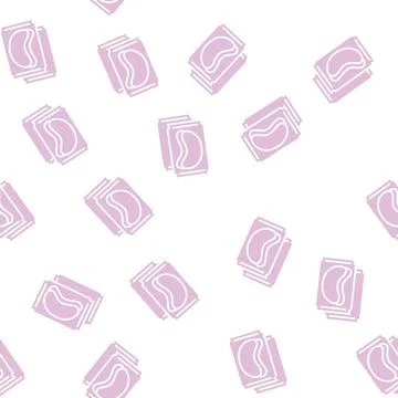 Patches package glyph seamless pattern Illustrazione stock