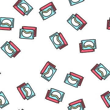 Patches package vector seamless pattern Stock Illustration