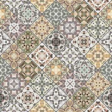 Patchwork abstract patterns Stock Illustration